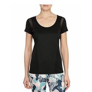 NYDJ Womens Pullover Top Slimming Fit Mesh Inset